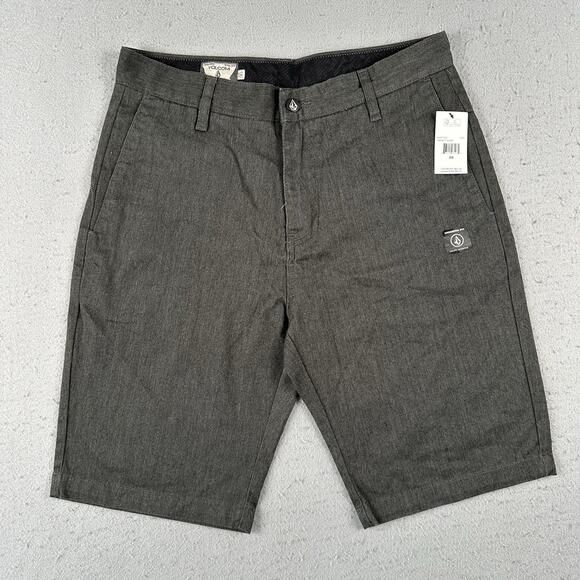 Volcom Vmonty Shorts Men’s‎ 30 Dark Gray 10” Inseam Skater Stretch Modern Fit - Picture 1 of 16